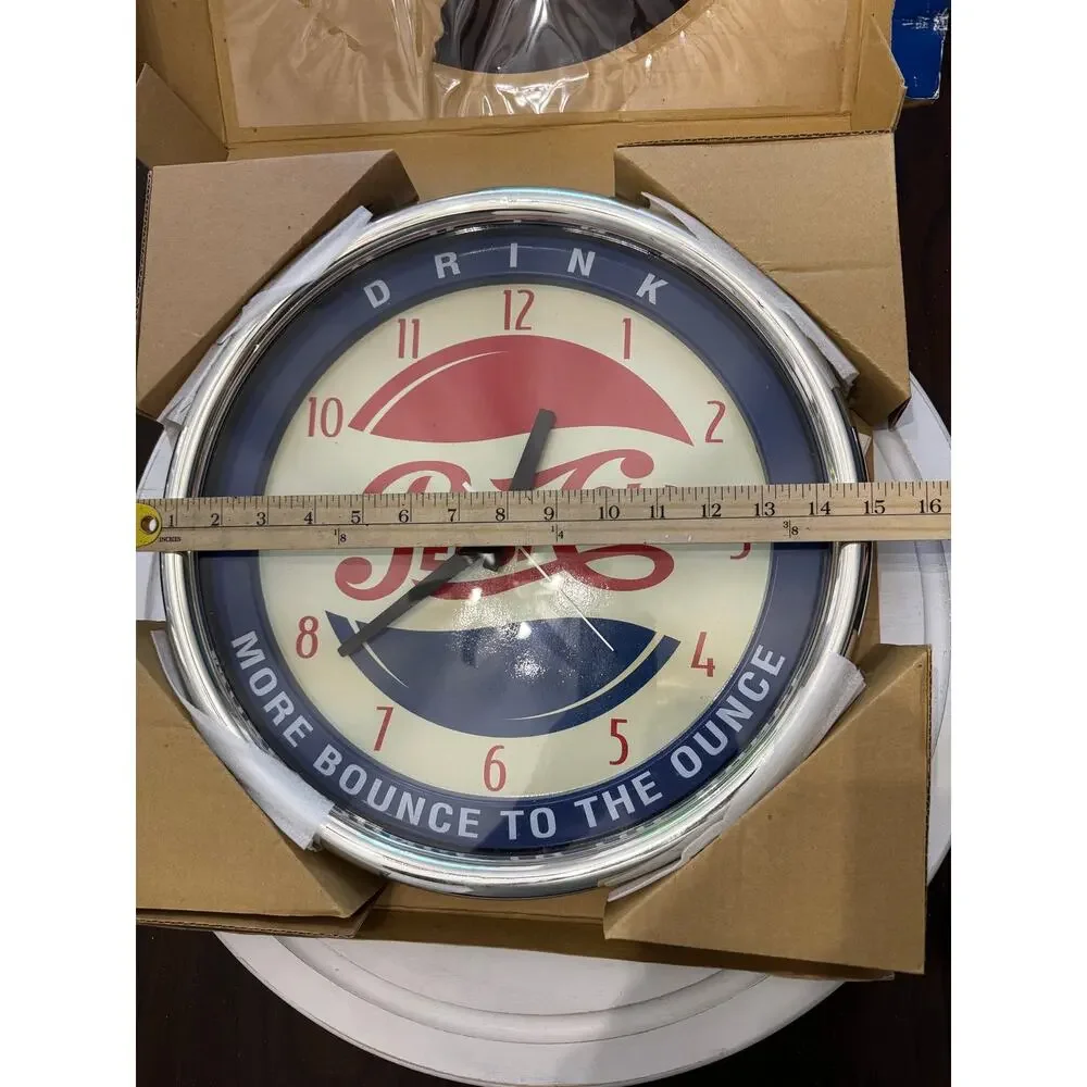 Vintage 1997 Drink Pepsi Cola More Bounce to the Ounce Wall Clock 15